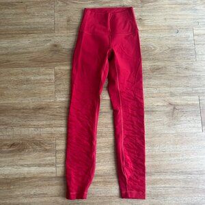 Lululemon Athletic Wunder Under HR Tight Yoga Pants Red Lunar Women’s Sz 0